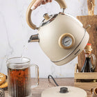 Czajnik elektryczny 1,8l Klausberg KB-7906 retro z Termometrem Beżowy 2200W 1.8 l 2200 w metal