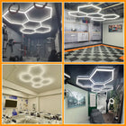 Lampa LED hexagon 14szt Panel Oświetlenie Warsztat Garaż Dom 515x 297 6500K plafon sufitowy, zimna biel, zintegrowane