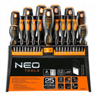 NEO TOOLS Zestaw wkrętaków i końcówek wkrętakowych śrubokręty bity 37 el. do prac montażowych, magnetyczne wymienne