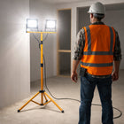Halogen LED Statyw Budowlany Naświetlacz 2x 50W 9000lm zestaw podłączony lampa robocza, reflektor, 4000 K, IP65