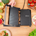 Opiekacz Panini 1000W grill kontaktowy 180° powłoka ceramiczna do kanapek nominalna srebrny