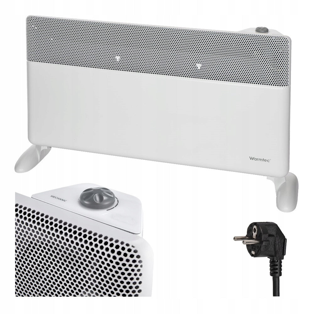 Grzejnik elektryczny energooszczędny 2000W termostat IP20 EGB Warmtec konwektor do domu i biura, ogrzewanie
