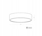 Lampa sufitowa Plafon cleo 400 Beżowy 40 cm okrągła oprawa oświetleniowa, gwint E27, głębokość 7,5 cm