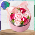 Kwiaty Mydlane Różowy Flower Box Sztuczny Bukiet Premium Na Prezent Ozdoba zapachowa dekoracja walentynkowa, wysokość
