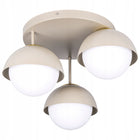 Lampa Sufitowa Wisząca Kinkiet Oprawa Żyrandol 3x E27 LED Beżowa Kaszmir do salonu jadalni sypialni, 3-punktowa