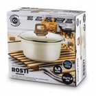 Garnek indukcja Ceramiczny GAZ solidny Kremowy Konighoffer Rosti 24cm 4l naczynie aluminiowe do zup i potraw