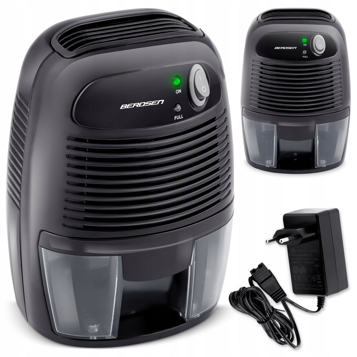 Osuszacz powietrza pochłaniacz wilgoci wydajny cichy 500ml 23W berdsen 23 w biały