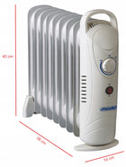 Grzejnik olejowy 9 żeberek regulacja temperatury Mesko MS 7805 1000W kaloryfer elektryczny do pokoju 230 V biały do
