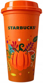 Kubek Starbucks 473 ml Reusable Pumpkins Patch Halloween Dynia naczynie do napojów z tworzywa sztucznego, na kawę i