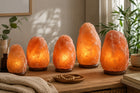 LIVELLO LAHORE Lampa solna himalajska bryła naturalna 10-14 kg JONIZATOR oświetlenie dekoracyjne do salonu i sypialni