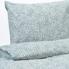 IKEA TRADKRASSULA Komplet pościeli 150x200 kołdra, 50x70poduszka 48%bawełna bielizna sypialniana, biała w kropki