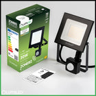 Naświetlacz LED Halogen 30W Zewnętrzny Reflektor Lampa z Czujnikiem Ruchu do ogrodu, IP65, 3000 lm, biały neutralny