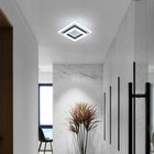 Nowoczesna lampa sufitowa LED, plafon kwadratowy, czarny, 24W, 6500K homkel oprawa do domu i korytarza, zintegrowane