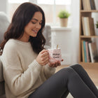 Podgrzewacz do kubka Kubek Ceramiczny zestaw do kawy herbaty prezent 0.35 l 16 w różowy ceramika, tworzywo sztuczne