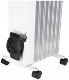 Grzejnik olejowy elektryczny TERMOSTAT olejak 7 żeberek DEDRA moc 1500W 14 mm 67 mm grzewcza biały