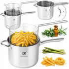 Garnek do frytek szparagów makaronu 3,6l gotowanie na parze sitko indukcja garnek tradycyjny 18 cm 3.6 l stal