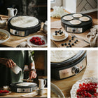 Naleśnikarka Elektryczna Dwustronna 30cm Powłoka Nieprzywierająca 1600W urządzenie do crepes i pancakes, łopatka