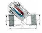 Filtr magnetyczny DN20 gwintowany siatkowy 1' do instalacji grzewczej, separator zanieczyszczeń wody, maks. temperatura