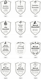 Tabliczka nagrobna nagrobkowa aluminiowa dibond UV metal 26x20 cm tablica cmentarna do oznaczenia grobu