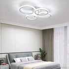 LAMPA SUFITOWA LED WISZĄCA BIAŁY ŻYRANDOL RING NOWOCZESNA SALONU 48W 6500K oświetlenie do wnętrz, 4 punkty światła
