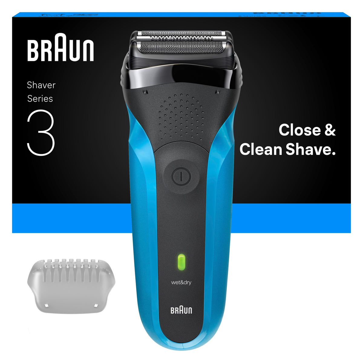 Golarka elektryczna Braun Series 3, Maszynka do golenia, 310S, Niebieski foliowa