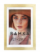 Złota Ramka na zdjęcie A4 21x29,7 cm Foto Ramki 29,7x21 cm oprawa fotografii z tworzywa sztucznego, żółta dekoracja