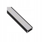 Profil line mini do LED 2m aluminiowy nawierzchniowy czarny klosz mleczny kanał na taśmę diodową, osłona rozpraszająca