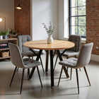 Stół Kuchenny Okrągły Jadalniany 100cm Do Salonu Kuchni LOFT Industrialny metal