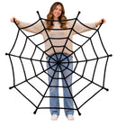 Pajęczyna Dekoracje Halloween ozdoby pluszowa czarna duża 120cm sieć XXL element scenografii na imprezę przebieraną