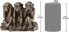 Trzy mądre małpy figurka rzeźba dekoracja darwin figurka ozdoba do domu N82 statuetka z żywicy, beżowa, 12,7 cm, symbol