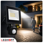 Halogen LED Naświetlacz Reflektor czujnik ruchu 50W 4500lm 4500K Zewnętrzny lampa IP44 światło neutralne do garażu