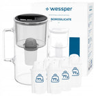 Dzbanek filtrujący szklany Wessper D2 borosilicate 3l czarny + 6x filtr