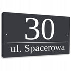 Tabliczka Adresowa Tablica Adresowa Duża - metalowa - druk UV numer domu oznaczenie posesji ze stali nierdzewnej 32x20