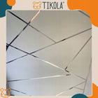 Tikola Listwy Chrom Taśma Ozdobna Samoprzylepna Srebrna Dekoracyjna 2cm 10m naklejka wykończeniowa, pasek do wnętrz
