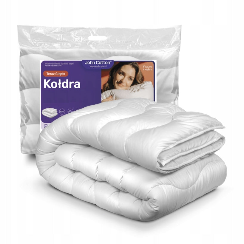 Kołdra Zimowa 220x200 TERAZ CIEPŁO Antyalergiczna Polska Pranie 60°C Gruba poszycie z mikrofazy, wypełnienie z
