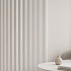 Panel ścienny lamele dekoracyjne ścienne emma sztukateria 25cm x 270cm okładzina do wnętrz, biała, efekt 3D, polistyren