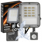 Halogen LED z Czujnikiem Ruchu Naświetlacz Lampa 30W 2700lm Premium Czujka reflektor zewnętrzny IP66 światło neutralne