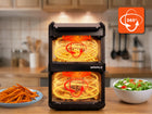 Frytkownica beztłuszczowa pionowa FR300 2700W dwie szuflady 10l Air Fryer czarny