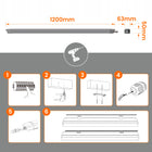 Lampa LED Oprawa Hermetyczna 120cm 40W 6400lm Do Garażu Warsztatu GW3L oświetlenie piwnicy, magazynu, pomieszczeń