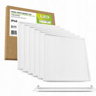 6x Panel LED 40W Wpuszczany Amstrong 60x60 Lampa Sufitowa LED IP40 oprawa rastrowa do biura, kwadratowa, biała, ze