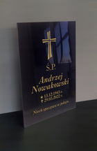 Tabliczka Nagrobna/nagrobkowa 20x30 czarna metalowa oznaczenie miejsca pochówku, płyta informacyjna na cmentarz