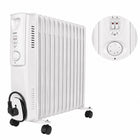 GRZEJNIK ELEKTRYCZNY OLEJOWY 13 ŻEBEREK 2500WATT TERMOSTAT BEZGŁOŚNY OLEJAK 535 mm 550 mm grzewcza biały