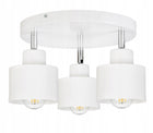 LAMPA WISZĄCA SUFITOWA PLAFON ŻYRANDOL RUCHOMY LOFT KUBEK 3xE27 BIAŁA LOFT oprawa metalowa do salonu i kuchni, 3 źródła