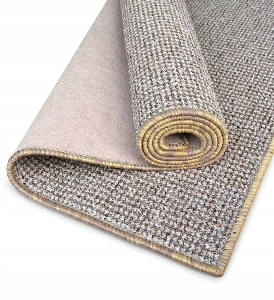 Dywan sznurkowy brąz boho 120X200 skandynawski strukturalny organic chodnik prostokątny beżowy z polipropylenu do salonu