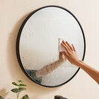 Duże lustro okrągłe Industrialne łazienkowe salon sypialnia czarne 80cm XXL ścienne z metalową ramą dekoracyjne do