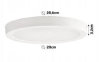 Plafon LED Berge Lampa Sufitowa Natynkowa 24W 2640 lm Okrągła Biała oprawa do pokoju, neutralna barwa światła