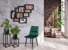 Kwietnik stojący stojak półka na kwiaty doniczki loft metalowy czarny 42 cm podstawka pod roślinę do salonu, ekspozytor