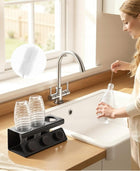 Ociekacz na butelki sodastream stalowy uchwyt stojak czarny songmics suszarka do naczyń jednopoziomowa