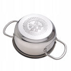 Garnek garnuszek z pokrywką stalowy GAZ indukcja kamille rondel 1 l 14 cm do zmywarki kuchenki ceramicznej i