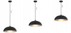Lampa wisząca misa czarna sufitowa żyrandol glamour loft do salonu kuchni oprawa E27 1 punkt światła z tworzywa